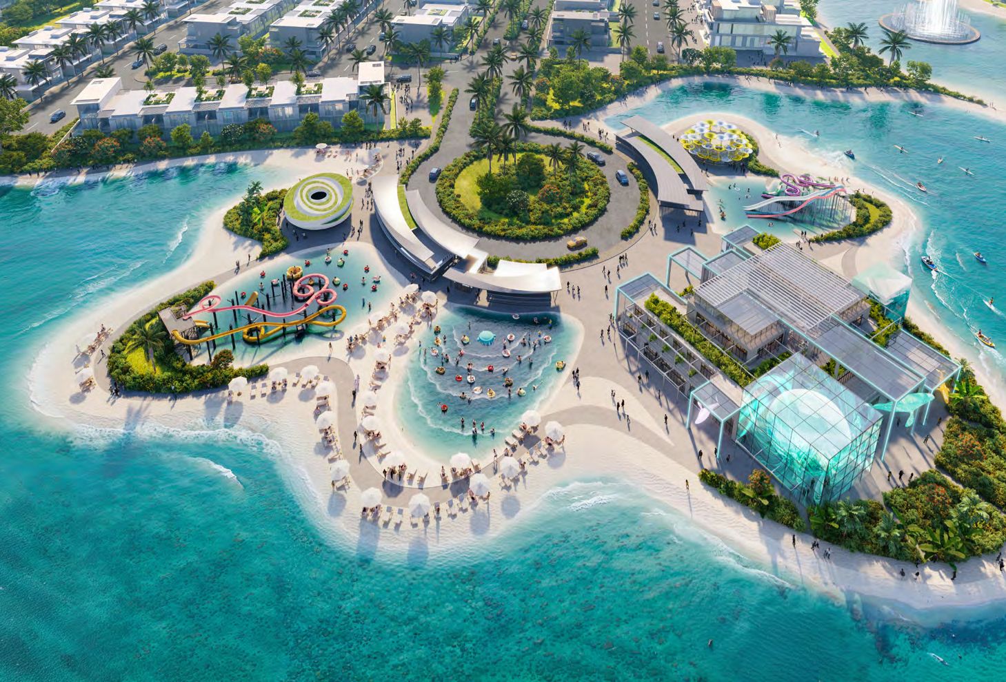 Luxurious villa with lagoon views at DAMAC Islands, Dubailand.
